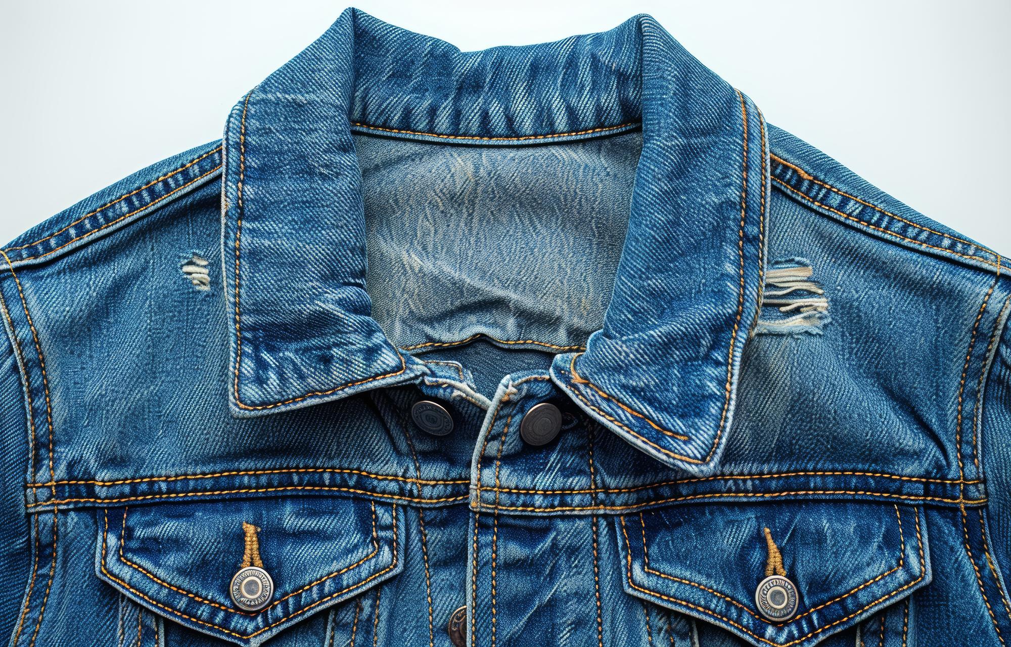 embroidered patch on denim